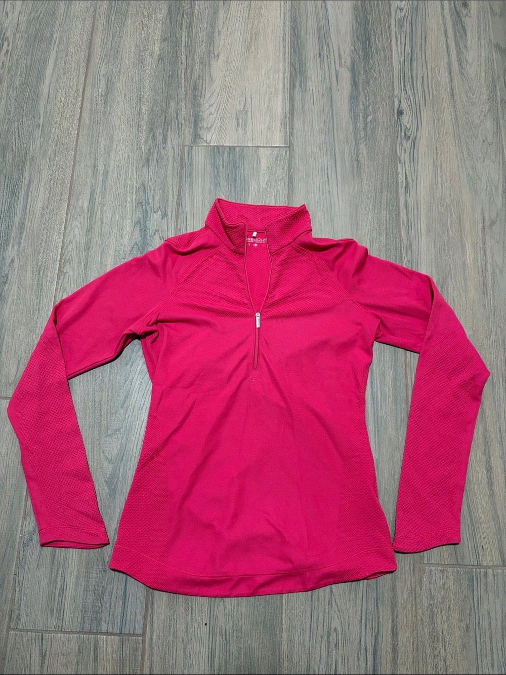 Nike Gold Dry Fit Women’s Hot Pink Quarter-Zip Performance Top size XS